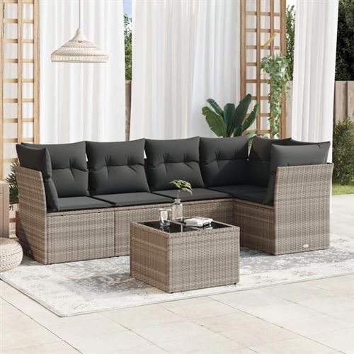 Non Communiqué Or Vidaxl Salon De Jardin Avec Coussins 6 Pcs, Canapés Avec Pieds Réglables, Ensemble De Meubles D'extérieur Patio Terrasse, 3217612