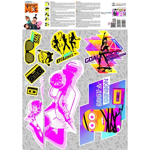 Stickers geant Musique Les Minions