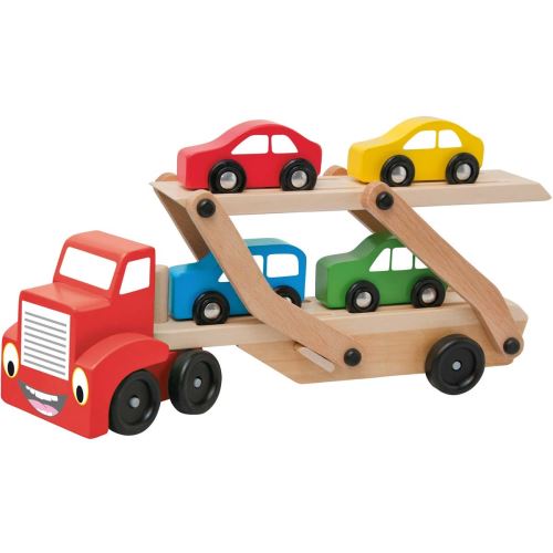 TOM Camion remorque porte voitures jouet en bois