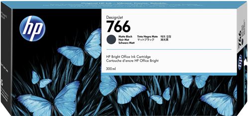 hp - gsb supp lg fmt des supp (u hp 766 300ml matte blk inkcrtg noir