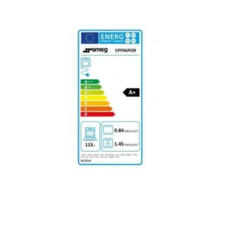 Smeg Elite Portofino CPF9GPOR - Cuisinière - pose libre - largeur : 89.8 cm - profondeur : 60 cm - hauteur : 89 cm - avec système auto-nettoyant - classe A+ - orange