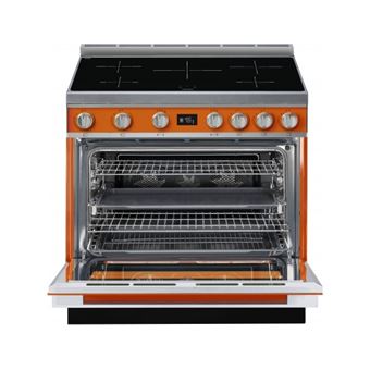 Smeg Elite Portofino CPF9GPOR - Cuisinière - pose libre - largeur : 89.8 cm - profondeur : 60 cm - hauteur : 89 cm - avec système auto-nettoyant - classe A+ - orange