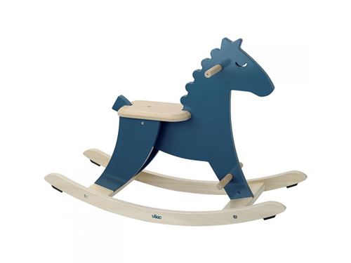 Vilac - Hudada cheval à bascule bleu paon -