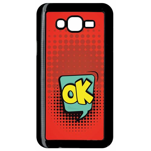 Coque Samsung Galaxy J7 Ok Fond Rouge