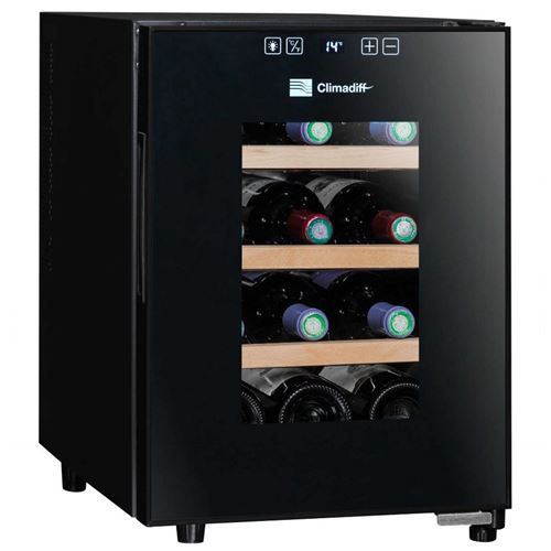 Climadiff Premium PCLP251 - Cave à vin - pose libre - largeur : 59.5 cm - profondeur : 71 cm - hauteur : 188.2 cm - classe F - noir
