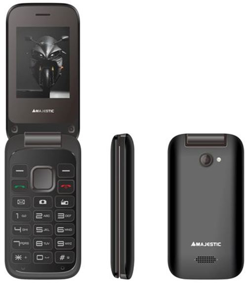 téléphone gsm noir avec écran couleur lcd 2,4 caméra intégrée lecture de fichiers multimédia