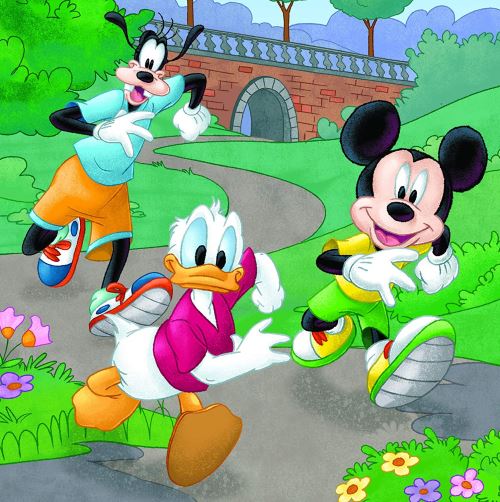 Dino Toys 335271 Puzzle Mickey et Minnie Les athlètes Jouet
