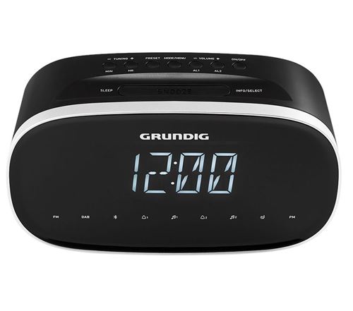 Radio Réveil Fm/dab+ - Double Alarme - Luminosité Réglable - Affichage Grundig - Scc350