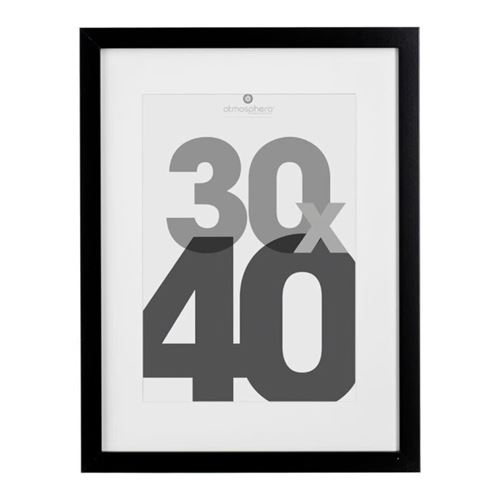Paris Prix Noir, Noir Atmosphera Créateur D'intérieur - Cadre Photo Bois 30X40cm Noir - Image 1