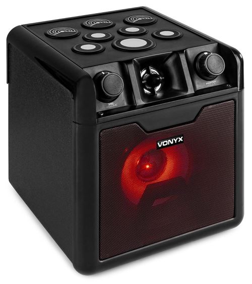Ensemble Karaoké Lumineux Avec Micro Et Pads De Batterie Vonyx Sbs50b Bluetooth Effet Lumineux 50W