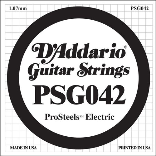 D'Addario ProSteels PSG042, .042 - Corde au détail – guitare électrique