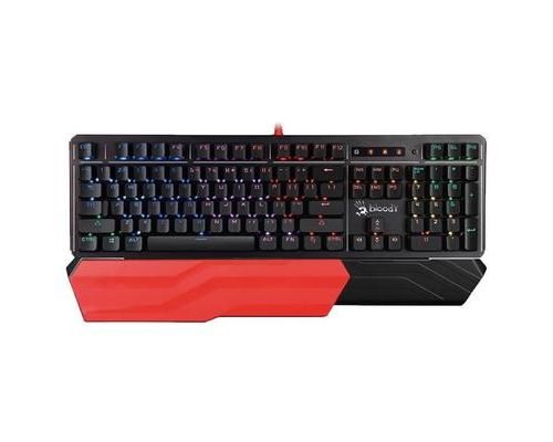 A4Tech Bloody B975, Avec fil, USB, Clavier mécanique, QWERTY, LED RGB, Noir, Rouge