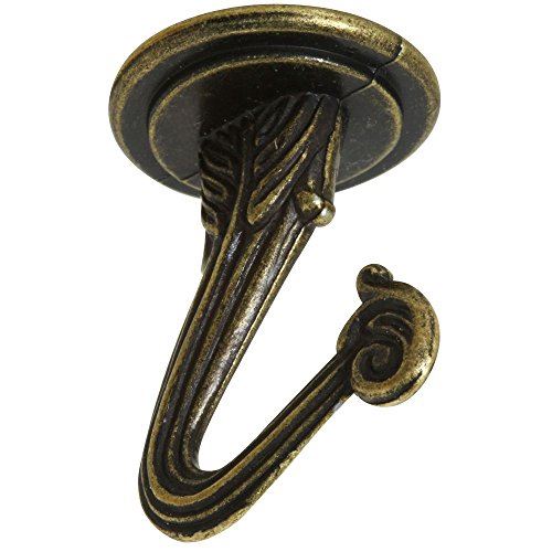 National Hardware N274-811 V2671 Crochets à butin en laiton antique, paquet de 2