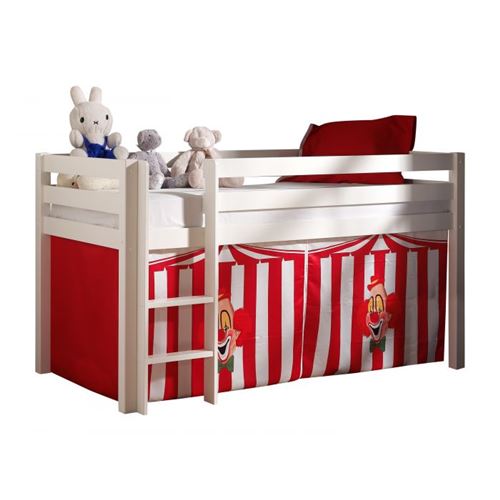 Paris Prix - Lit Enfant pino Cirque 90x200cm Blanc