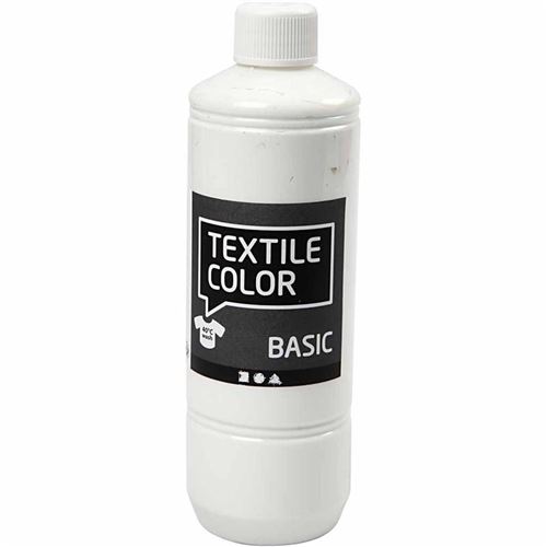 Creotime peinture textile Basic 500ml blanc