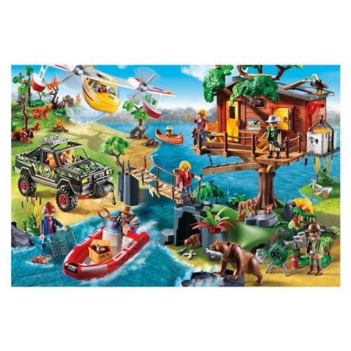 Puzzle 150 Pièces : Playmobil, La Maison dans l'Arbre, avec une Figurine, Schmidt Spiele