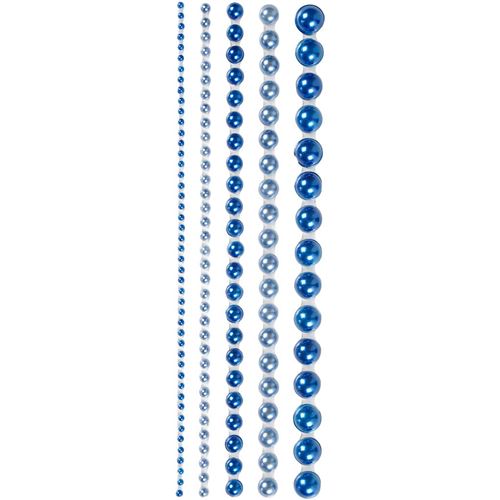 Vivi Gade perles auto-adhésives demi-adhésives 2/8 mm bleu 140 pièces