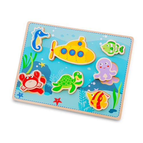New Classic Toys puzzle Chunky Sea junior 30 cm bois 8 pièces