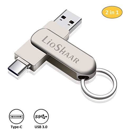 Clé USB 3.0 32 Go,Lio SHAAR type C Clé USB, 32 Go Type C et USB 3.0 OTG Usb C 32 Go Memory Stick 3.0 Flash Drive,Pour Android/Type-C