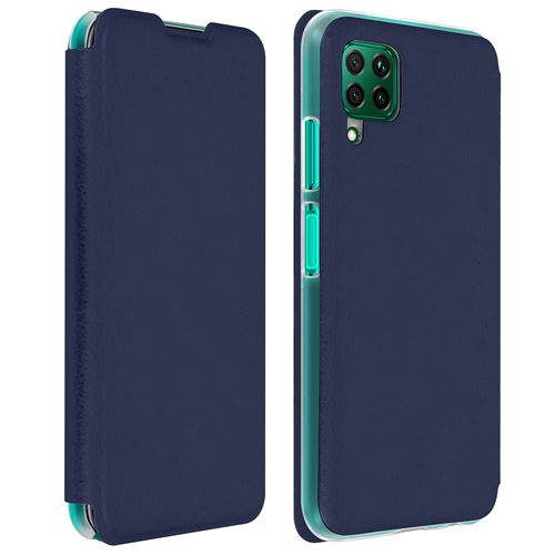 Etui pour Huawei P40 Lite Protection Intégrale avec Clapet Porte-carte Bleu Nuit