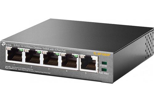 Commutateur Réseau de Bureau TP-Link TL-SF1005P PoE LAN 10/100 Métal