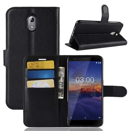 Etui Housse Portefeuille Pour Nokia 3.1 2018 - Noir