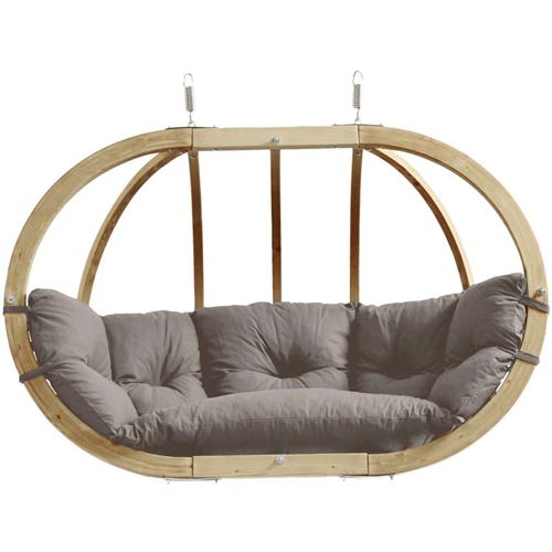 Amazonas - Canapé suspendu Globo royal Taupe - coussin imperméable