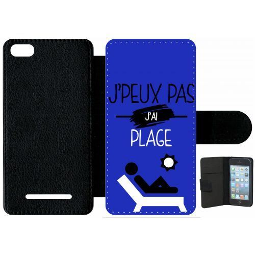 étui porte feuille xiaomi mi 4c j peux pas j ai plage 12