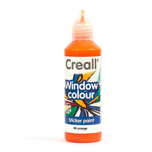 Peinture repositionnable pour vitres Creall Glass 80 ml - orange - Creall