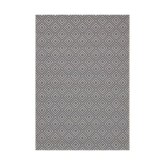 Alaska Ii Tapis Scandinave Tissé Plat En Velours Polypropylene 120x170 Cm Beige Et Gris Anthracite