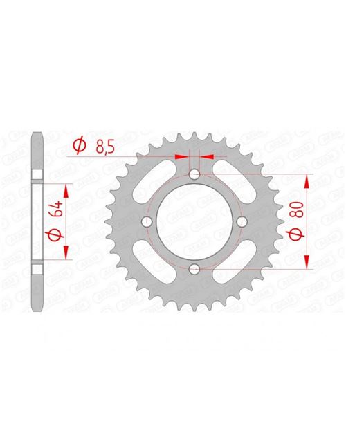 Couronne AFAM 41 dents acier standard pas 420 type 12101