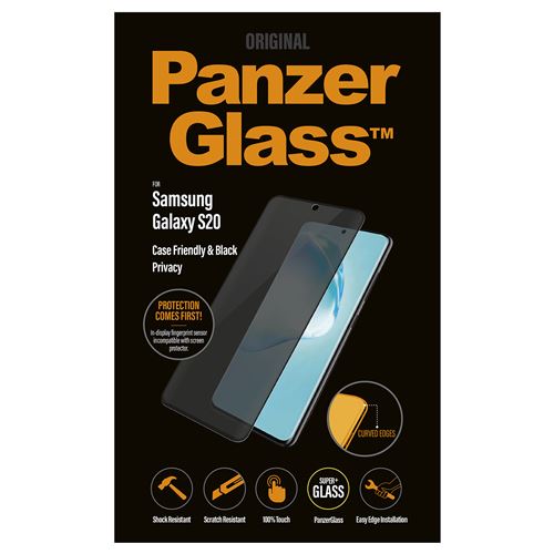PanzerGlass Privacy - Protection d'écran pour téléphone portable - avec filtre de confidentialité - pour Samsung Galaxy S20, S20 5G