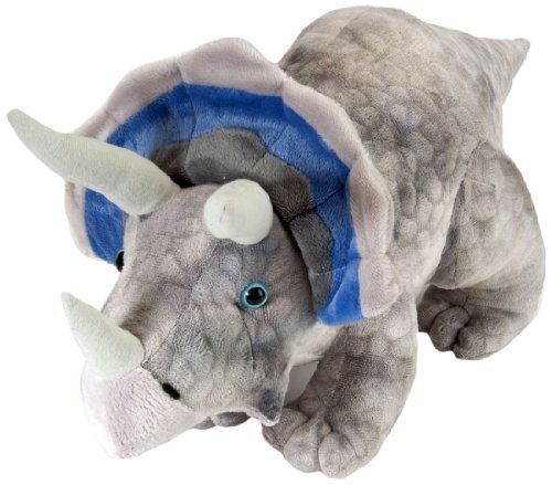 Wild Republic Triceratops Plush, Peluche Dinosaur, Peluche Jouet, Cadeaux pour enfants, Dinosauria 19 pouces
