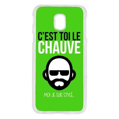 Coque c est toi le chauve moi je suis styl 11 compatible galaxy j3 2017 transparent
