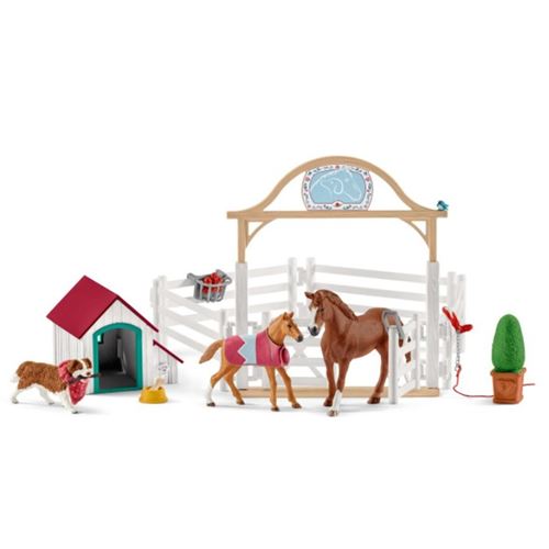 SCHLEICH - École d'équitation avec cavaliere et chevaux - 42389 - Gamme  Horse Club - Figurine de collection - Achat & prix