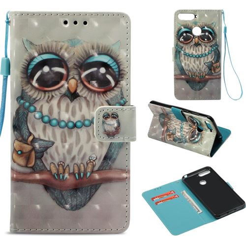 Etui en PU hibou ing sur la branche pour votre Huawei Enjoy 8E/Honor 7A Pro/Honor 7A