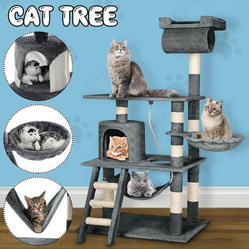141cm Luxury Cat Tree Tower Condo Cat Climbing Frame