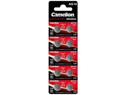 Pack de 10 piles Camelion Alcaline AG10 0% Mercury/Hg