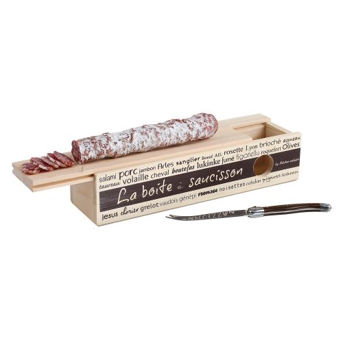 Boîte à saucisson avec couteau MEC117