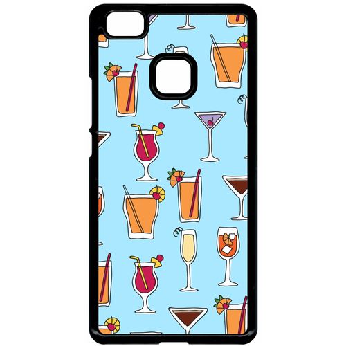 Coque Huawei P9 Lite Cocktail Fond Bleu