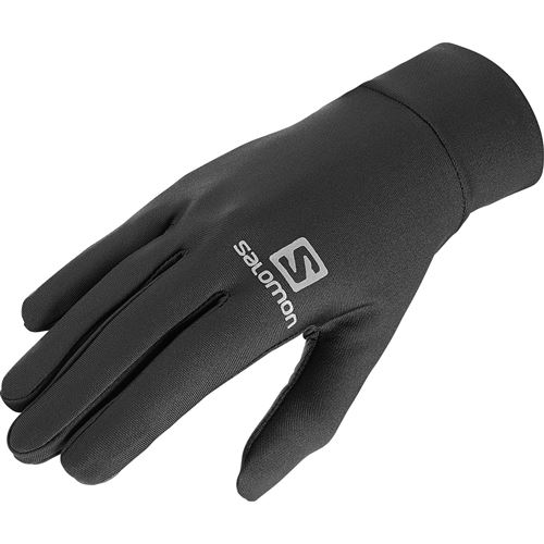 Gants chauds mixtes running trail Agile Warm BLACK XS