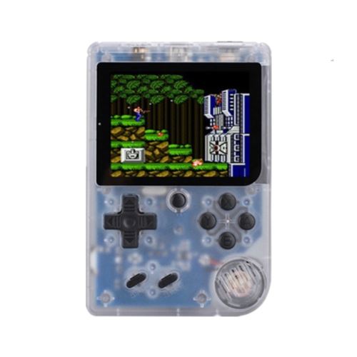Console de jeux Portable Rétro Classic avec 168 jeux Classiques - Transparent&Blanc