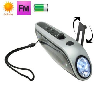 Lampe Torche Portable Dynamo Fm Batterie Ecologique Rechargeable Manuellement Yonis Achat Prix Fnac