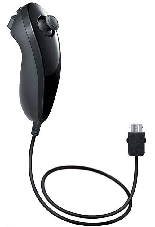 Nunchuk wii Noire compatible pour Manette Nintendo Wii - QUMOX®