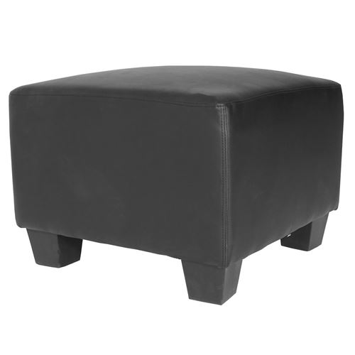 Canap&eacute;-&eacute;l&eacute;ment pouf repose-pied lyon, modulaire, simili-cuir, noir