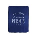 Plaid polaire avec citation - 120 x 150 cm - Couleur aléatoire