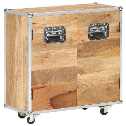 Buffet avec 2 portes 70x30x69cm Bois de manguier massif