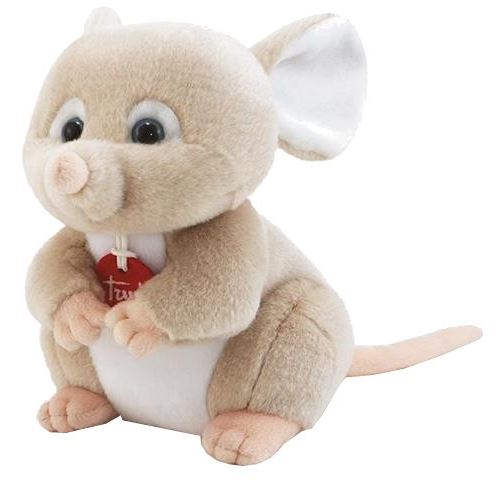 souris en peluche Nino 24 cm marron