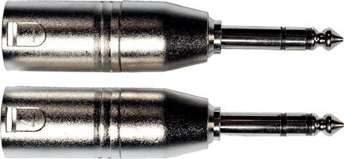 Adaptateurs jack 6.35mm stéréo mâle / XLR mâle