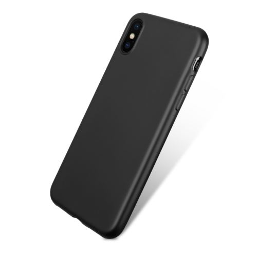 iPhone X Coque Protection TPU Noir Effet Métal ALS48327